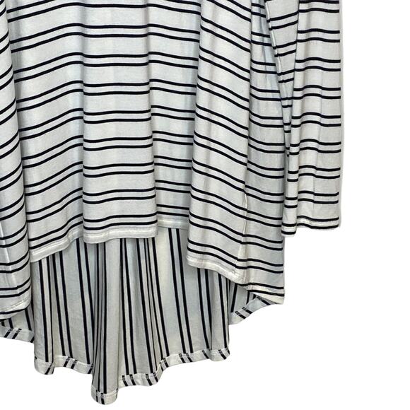 Soft Surroundings Womens Size Medium Striped Top Black White Long Sleeve Stretch - Picture 5 of 8